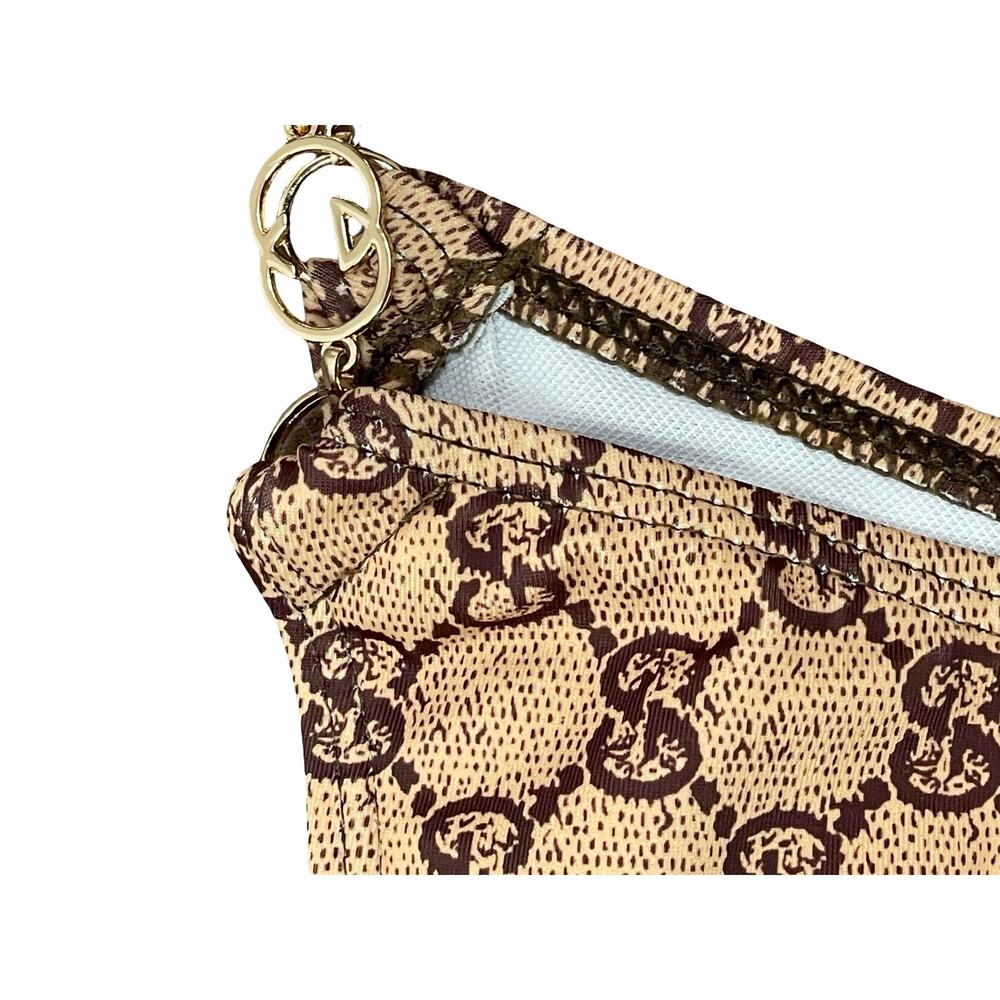 NEW Gucci Brown Beige Gold Tone Chain Monogram Swimwear Bikini Bottom Size S - Picture 3 of 12
